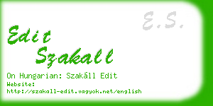 edit szakall business card